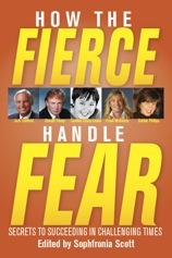 Book cover. Title is How The Fierce Handle Fear with small author photos in the center
