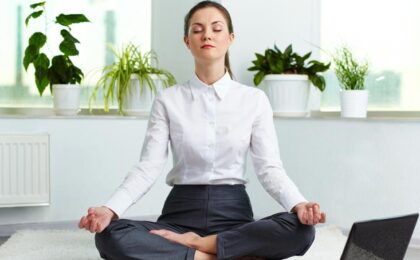 Woman doing a meditation