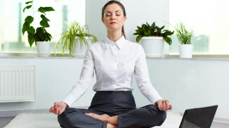 Woman doing a meditation