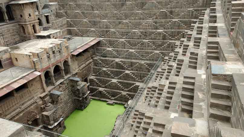 view of an "stepwell" in india