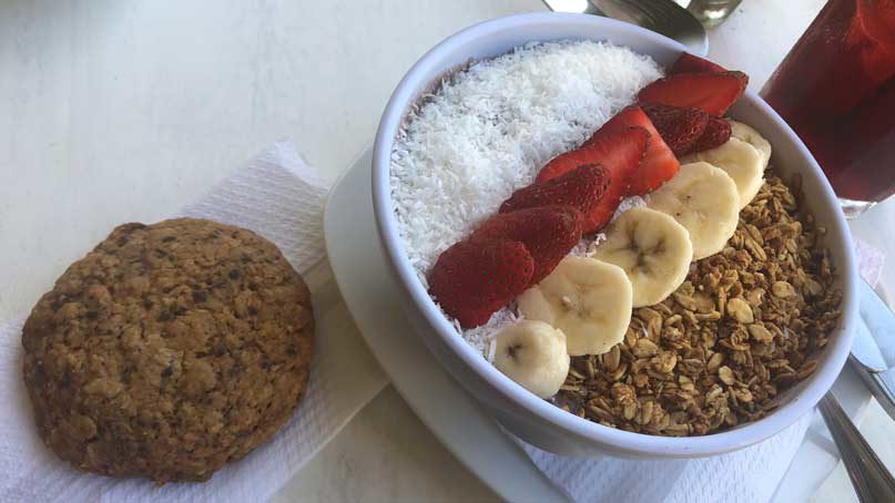 Acai Bown and Oatmeal cookie at Nordico in Tamarindo Costa Rica