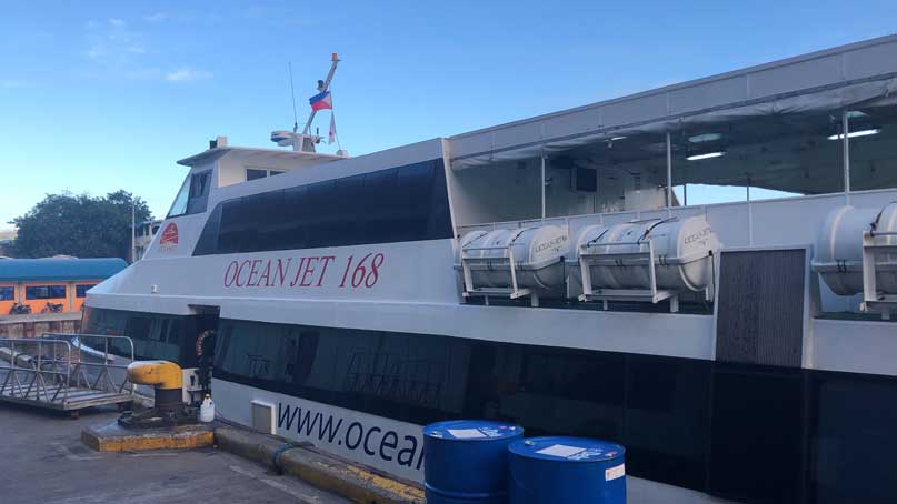 a ferry boat that says Oceanjet