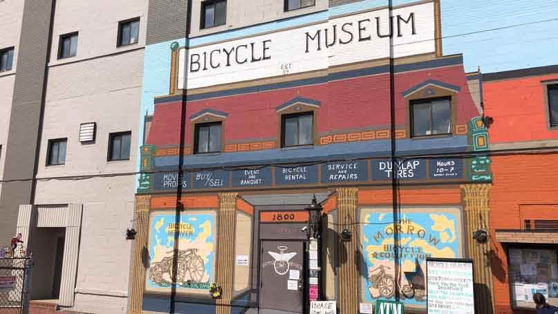 exterior of bicycle museum in pittsburgh