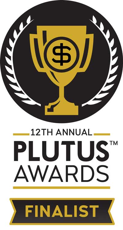 banner stating 12th annual plutus awards finalist