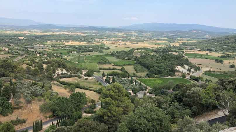 landscape view from near gordes