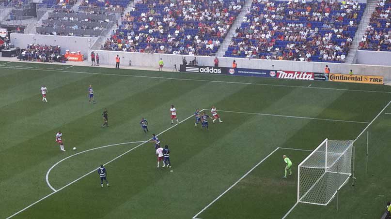 Action from Red Bulls game in July 2011