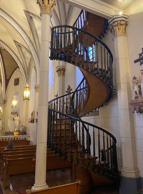 circular staircase in a church