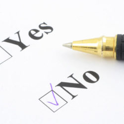 Yes and No checklist with no checked off