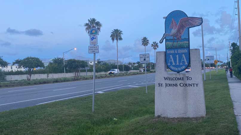 sign that says historic and scenic A1A